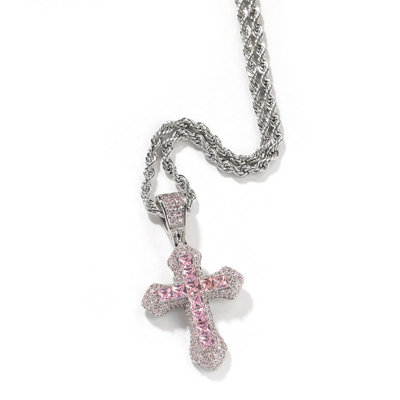 Hip Hop Zircon Cross Necklace