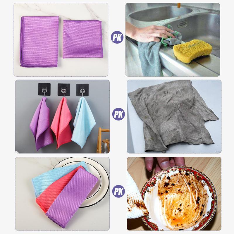 Fish Scale Microfiber Polishing Cleaning Cloth （5 Pcs）