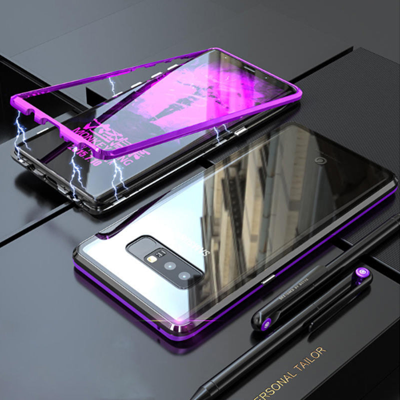 Magnetic Tempered Glass Double-sided Phone Case For Samsung