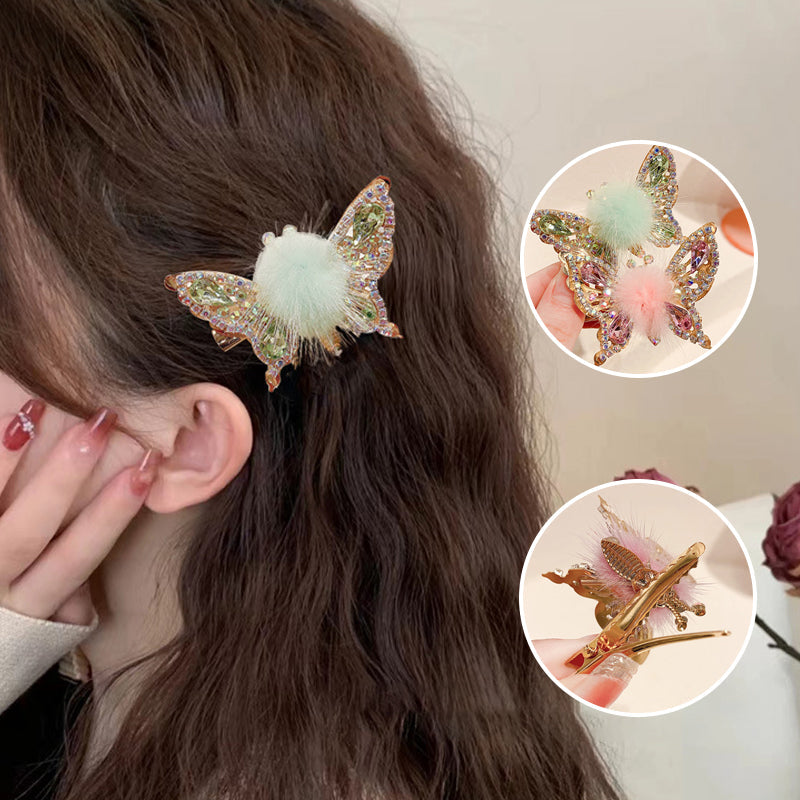 Flying Butterfly Hairpin Colorful Cute Hair Clip for Girls