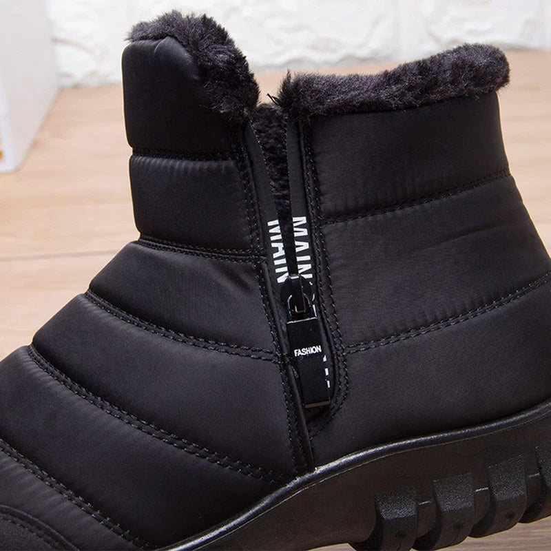 Men's Waterproof Warm Cotton Zipper Snow Ankle Boots