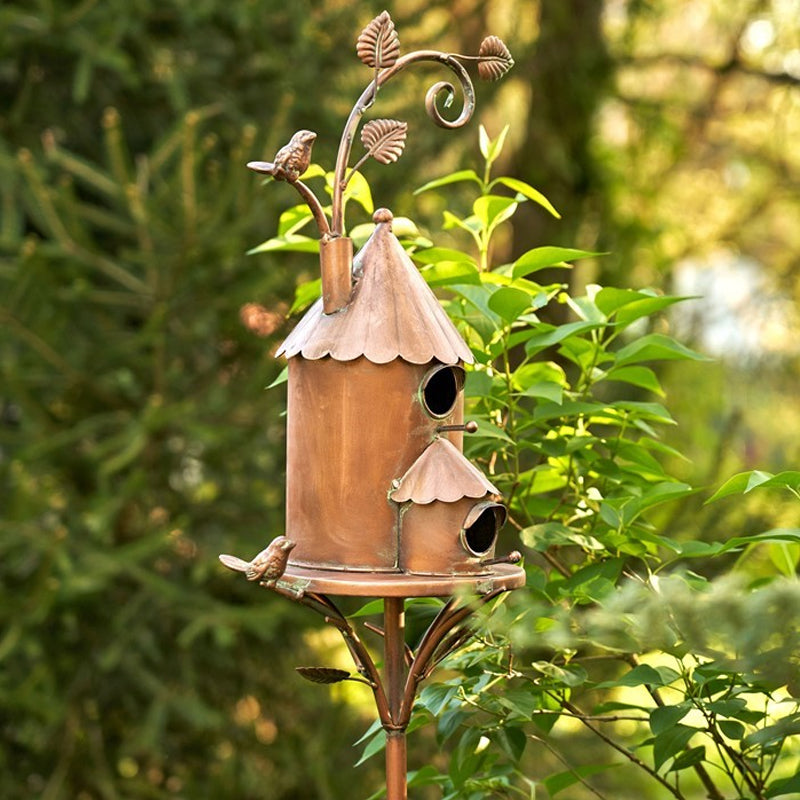 Birdhouse Garden Stakes