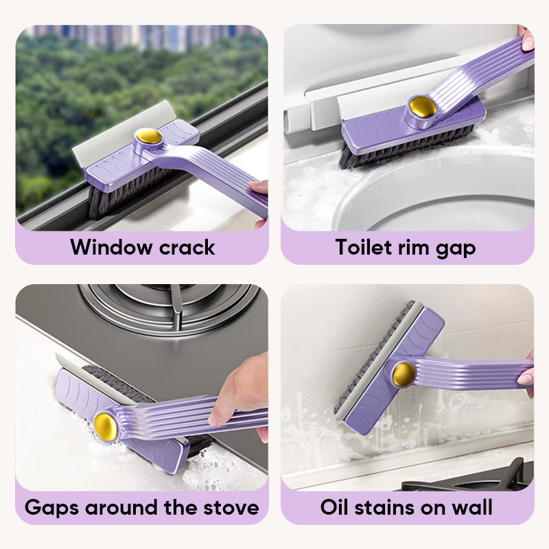 Multi-function rotating crevice cleaning brush