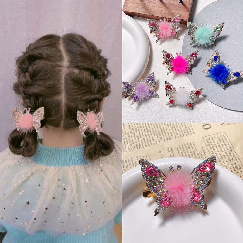 Flying Butterfly Hairpin Colorful Cute Hair Clip for Girls