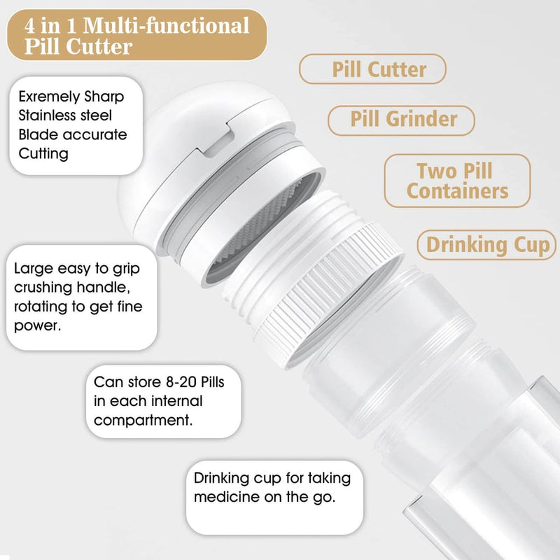 Pill Cutter Splitter with Dispenser