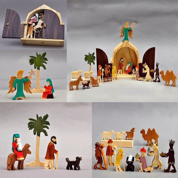 🔥The Christmas Story Unique Nativity Set Wooden Nativity Scene