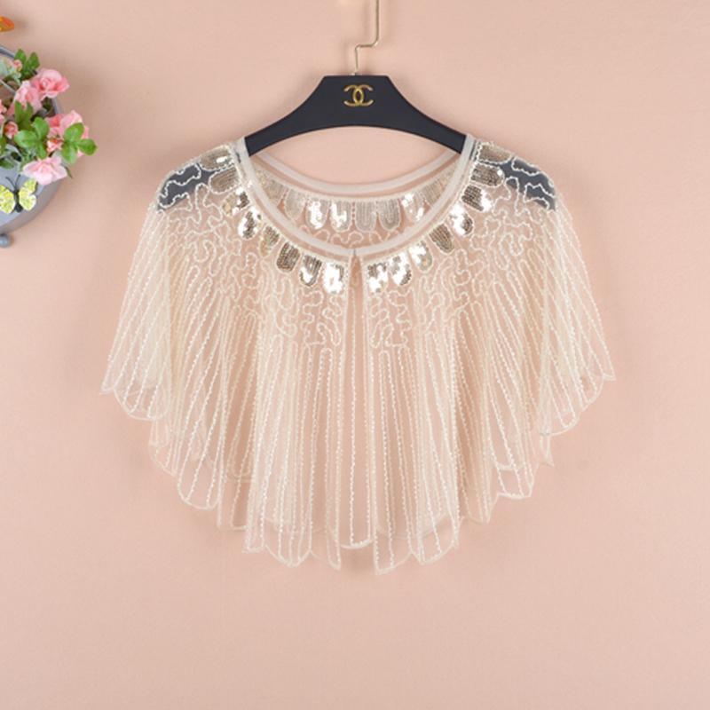 Vintage Women Sequin Cape Dress Shawl