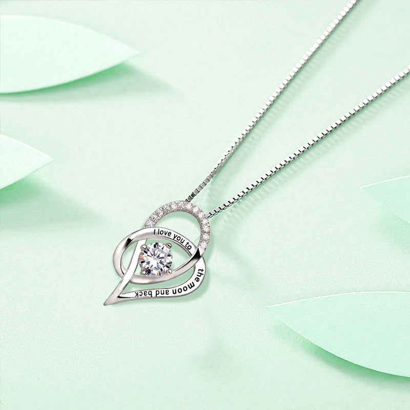 Letter Heart Necklaces for Mom