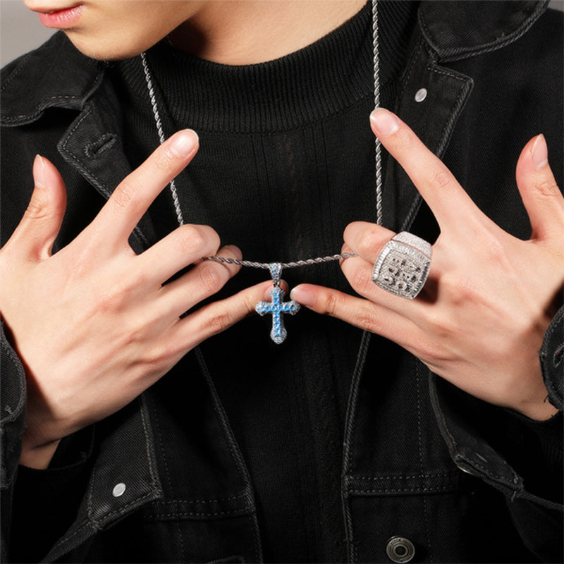 Hip Hop Zircon Cross Necklace