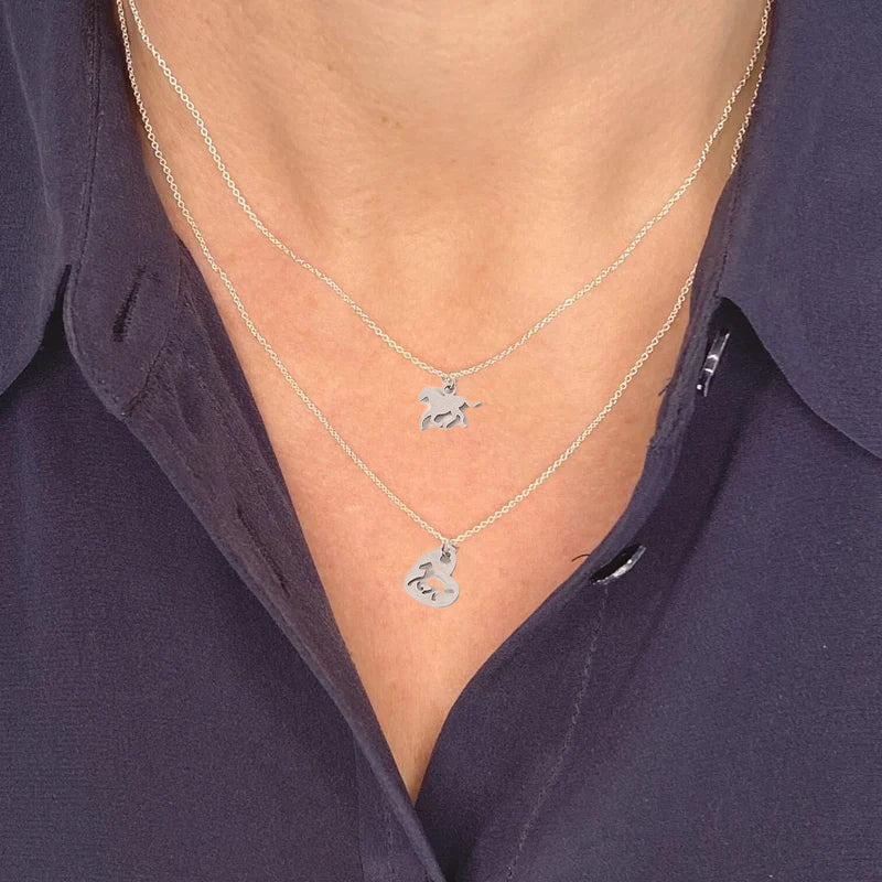 Stainless Steel Horse Mother's Day Necklace