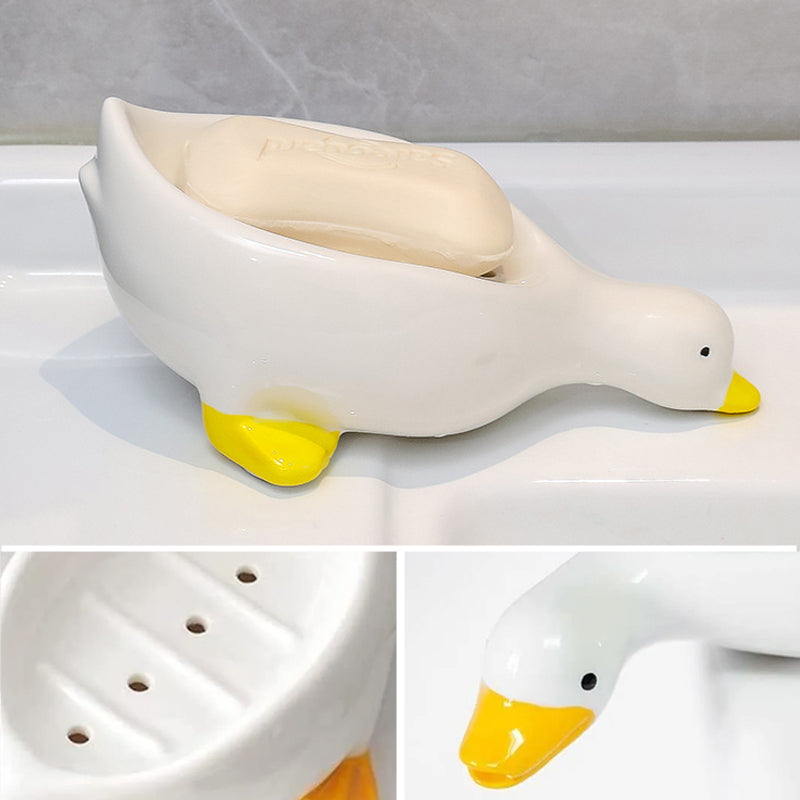 Ceramic Duck Soap Box