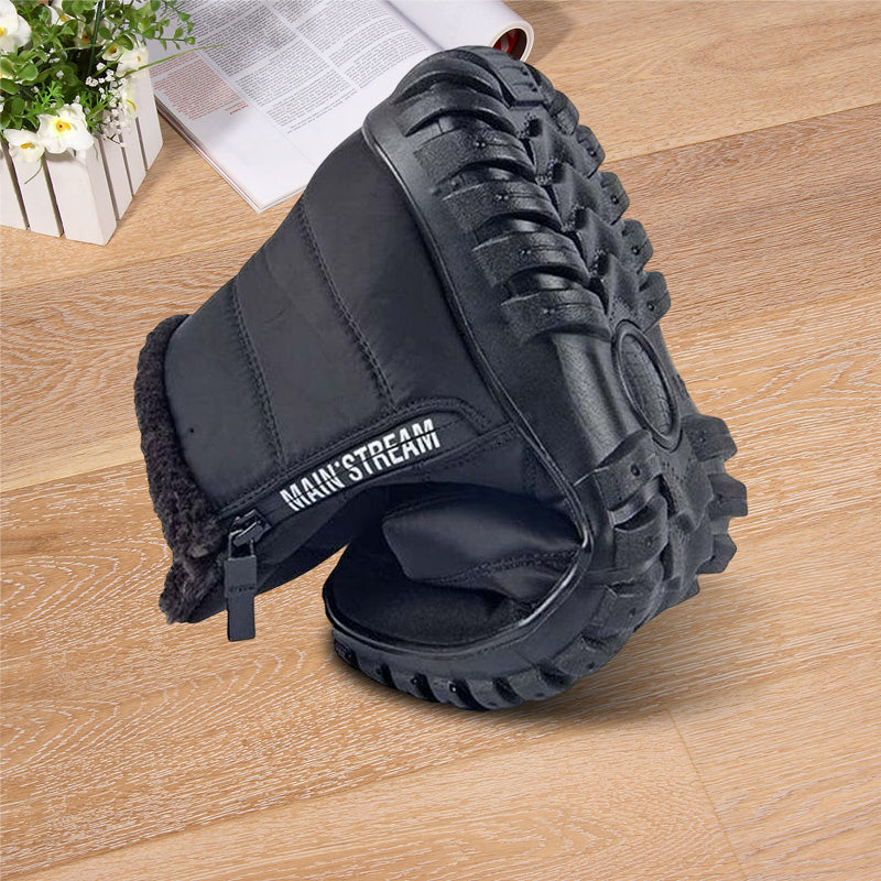 Men's Waterproof Warm Cotton Zipper Snow Ankle Boots