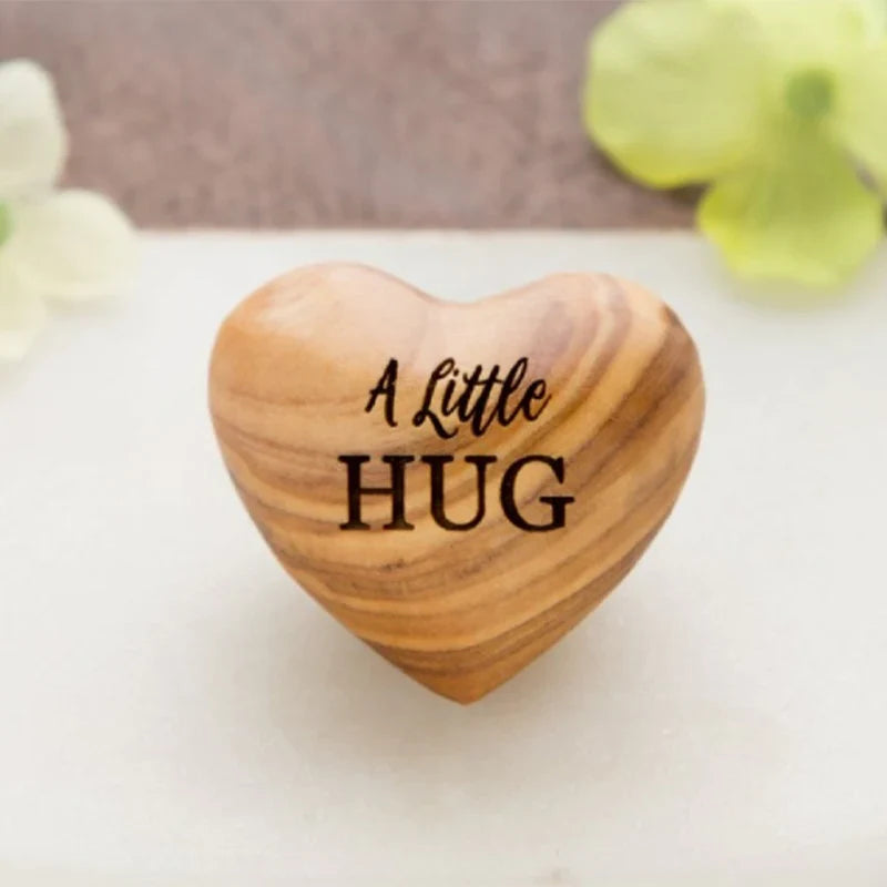 Little Pocket Hug Wooden Heart Token