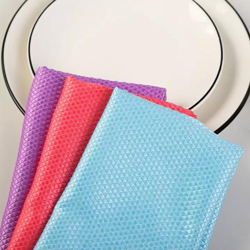 Fish Scale Microfiber Polishing Cleaning Cloth （5 Pcs）