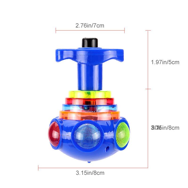 Music Flashing Spinners Toy with Launcher