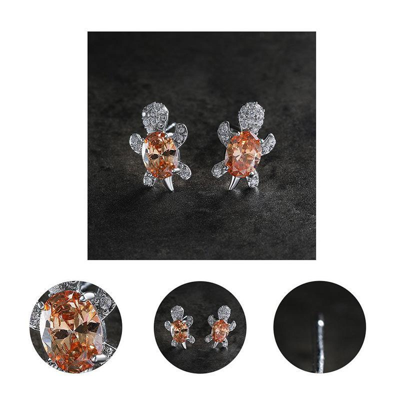 Turtle Zircon Earrings