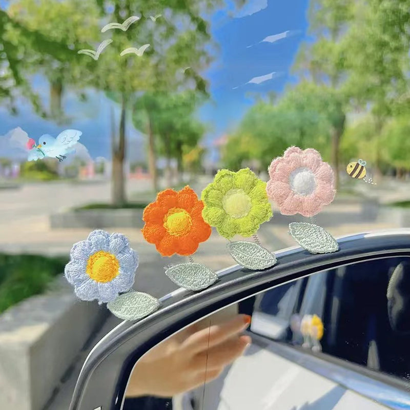 🌸Shaking Head Flower Car Ornament💜