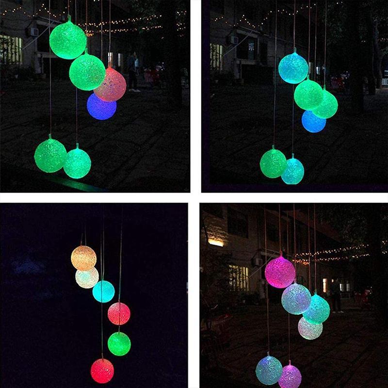 Outdoor Solar Particle Ball Wind Chime Lights