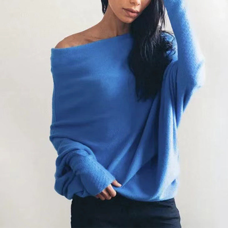 Knitted Shawl Pullover Sweater