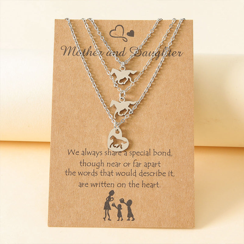 Stainless Steel Horse Mother's Day Necklace