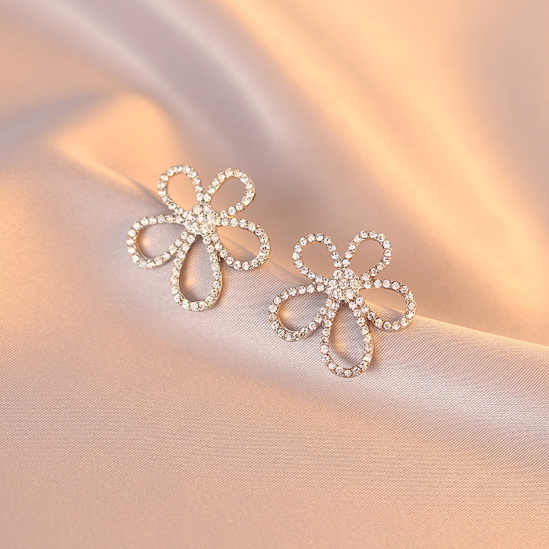 Flower Zircon Stud Earrings