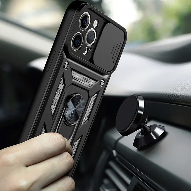 Magnetic Car Finger Ring 3-in-1 Phone Case