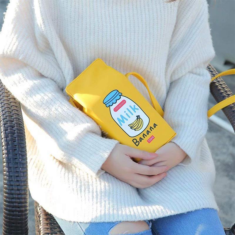 Cute Milk Box Crossbody Bag / Casual Phone Purse