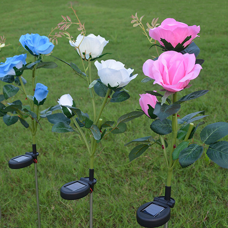 3LED Solar Rose Flower Light