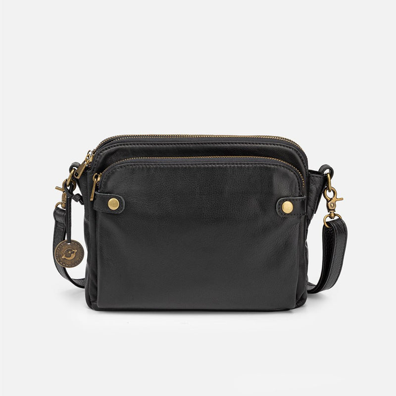 Three-Layer Leather Crossbody Shoulder & Clutch Bag