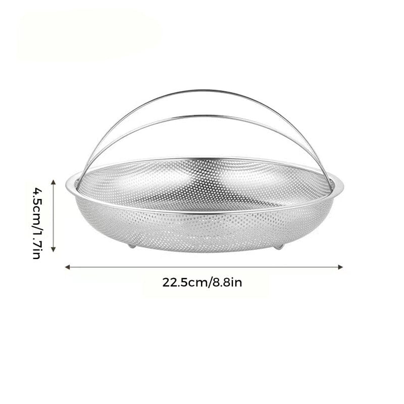 Multi-function Stainless Steel Steamer Drain Basket with Handle