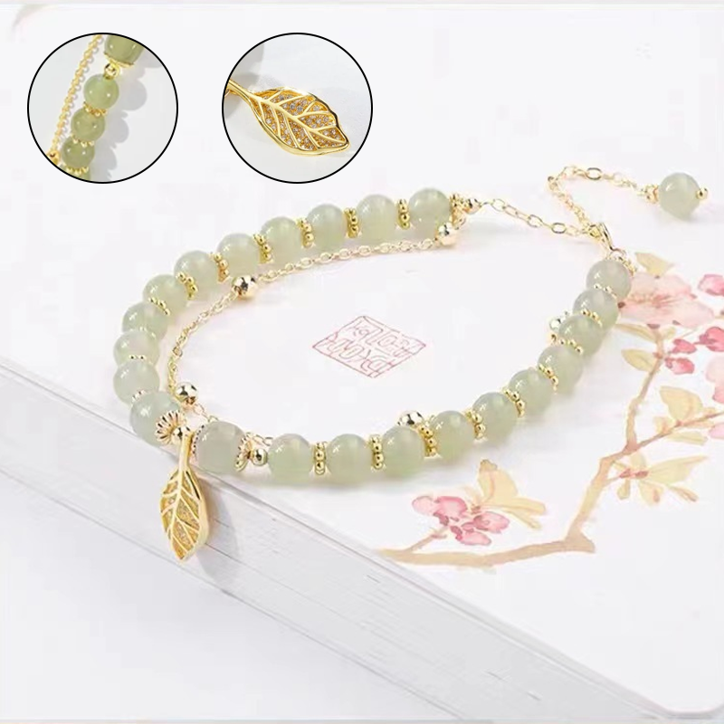 Hetian Jade Leaf Bracelets