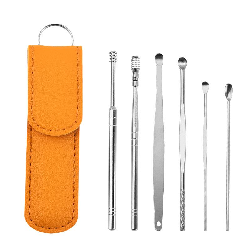 6pcs Innovative Spring Earwax Cleaner Tool Set