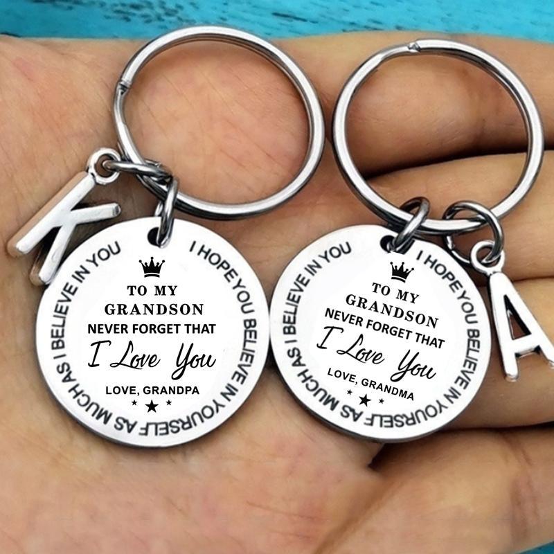 To My Granddaughter/Grandson Keychain