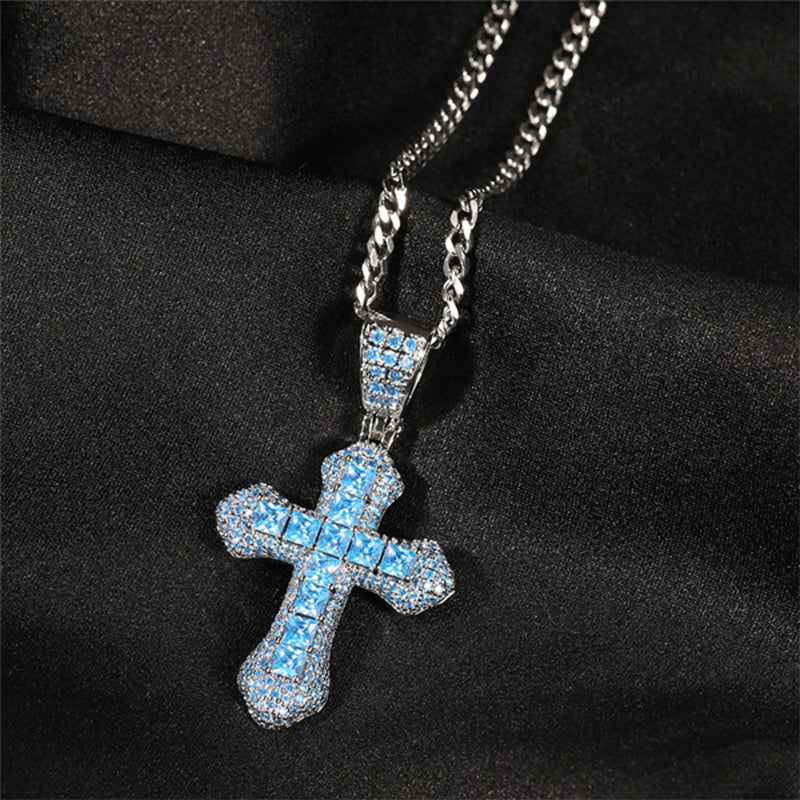 Hip Hop Zircon Cross Necklace