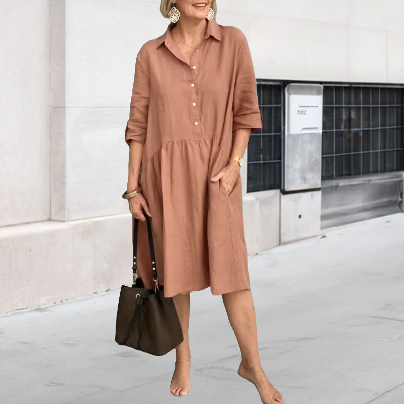 Women's Cotton Linen Casual Dress