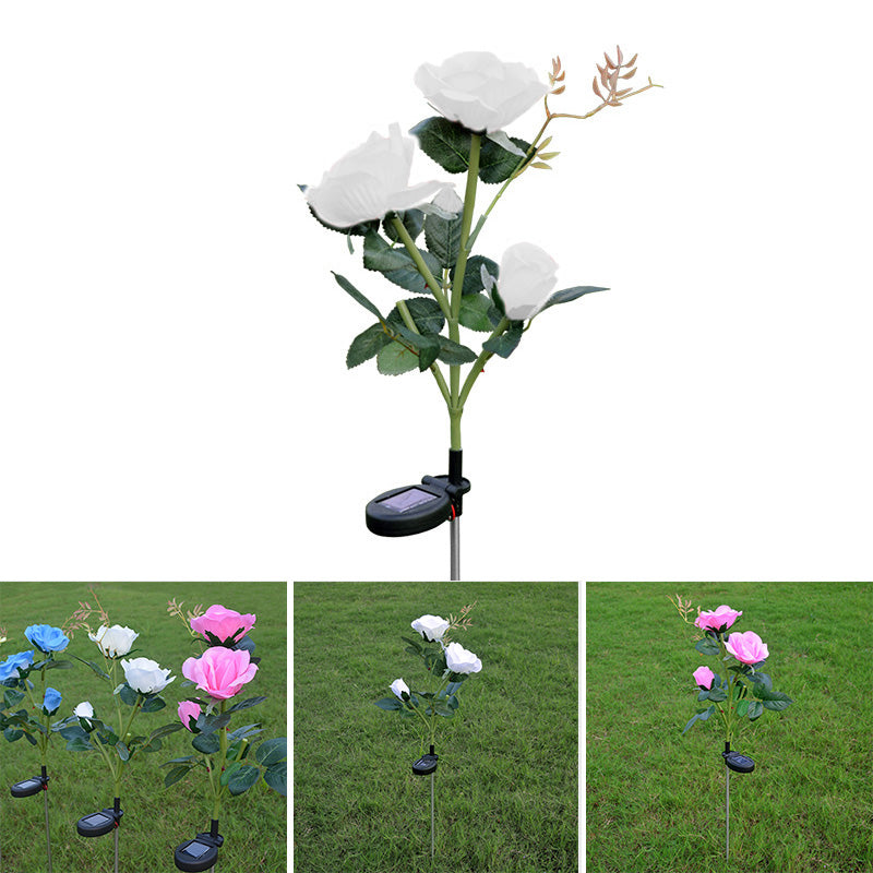 3LED Solar Rose Flower Light