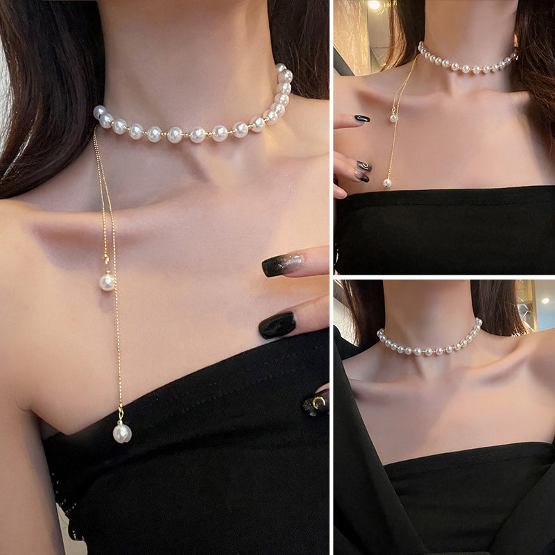 Pull-out Pearl Necklace