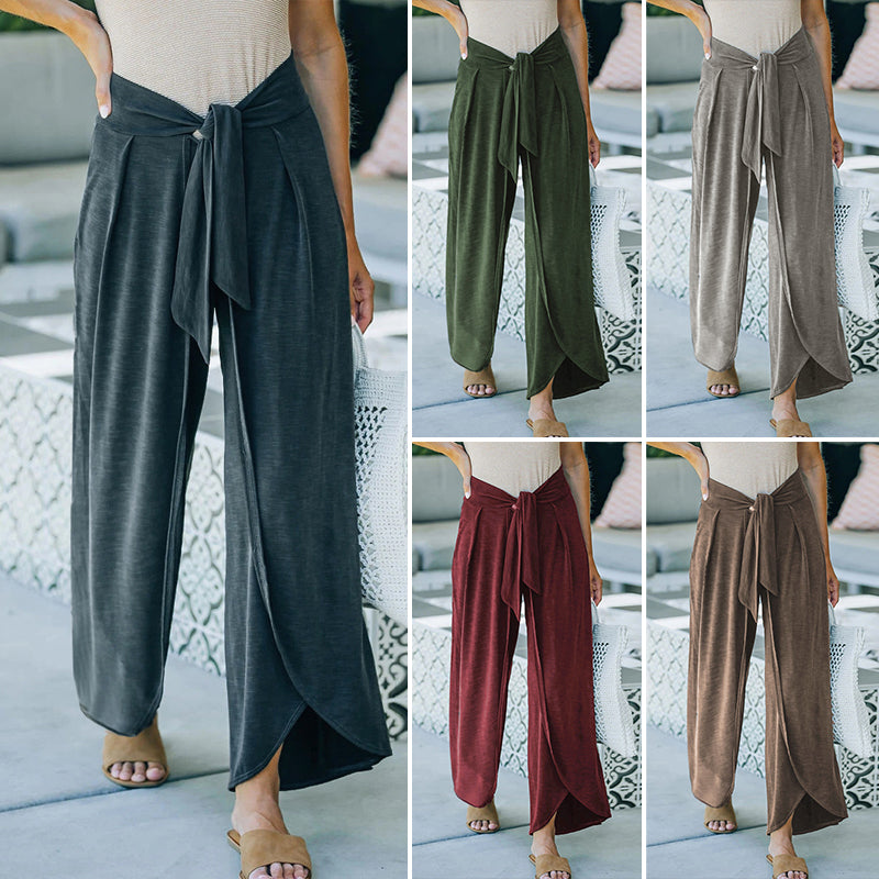 Loose Knit Wide-Leg Pants