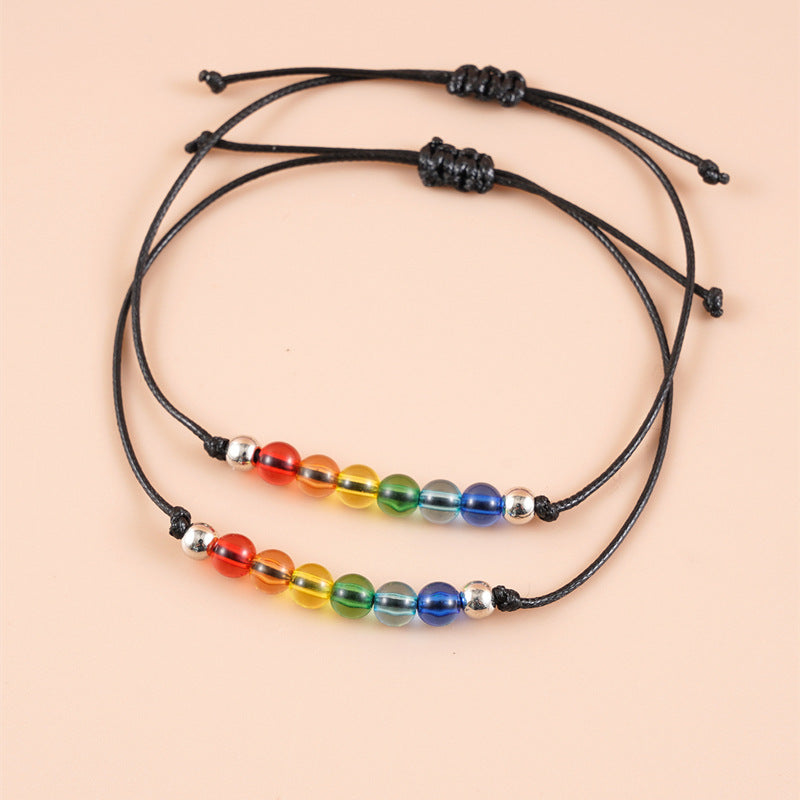 2pcs rainbow card bracelet