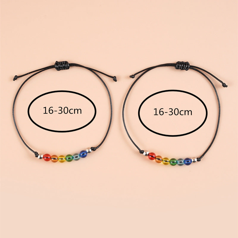 2pcs rainbow card bracelet