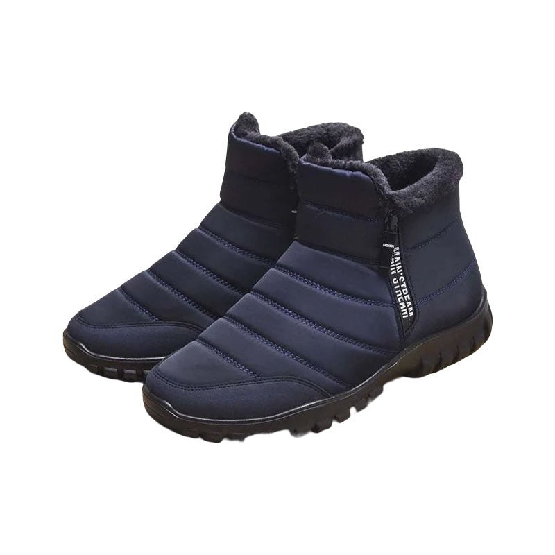 Men's Waterproof Warm Cotton Zipper Snow Ankle Boots