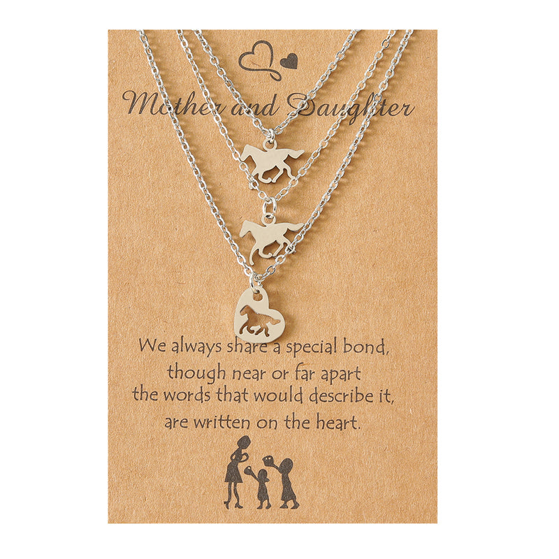 Stainless Steel Horse Mother's Day Necklace