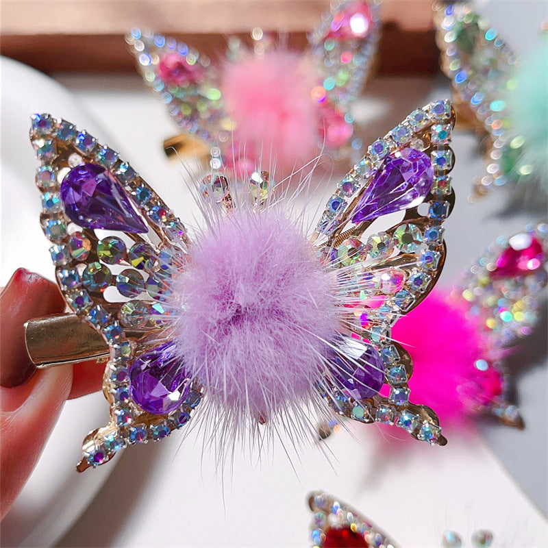 Flying Butterfly Hairpin Colorful Cute Hair Clip for Girls