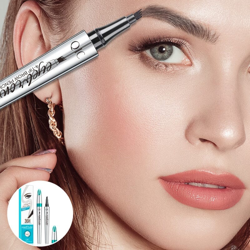 🔥BIG SALE - 50% OFF🔥3D Waterproof Microblading Eyebrow Pen 4 Fork Tip Tattoo Pencil (2 pcs)