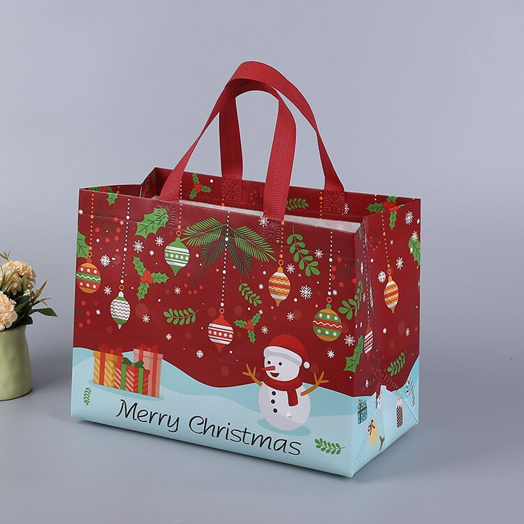 🎁Christmas Gift Bags-Christmas Tote Bags with Handles(Multiple purchases will get different colors)