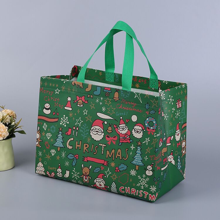 🎁Christmas Gift Bags-Christmas Tote Bags with Handles(Multiple purchases will get different colors)