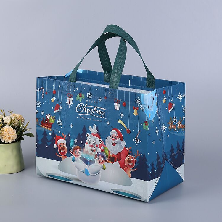 🎁Christmas Gift Bags-Christmas Tote Bags with Handles(Multiple purchases will get different colors)