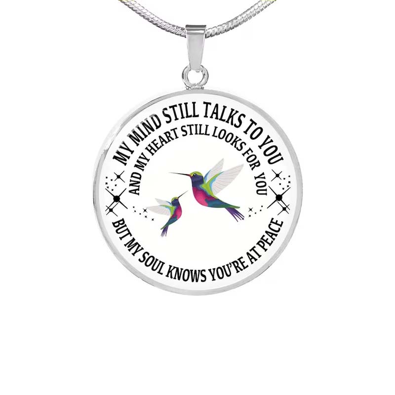 My Mind Still Talks To You Memorial Necklace, In Memory Of Gift